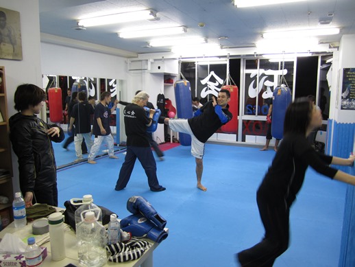 キックボクシングジム正心会の練習風景2